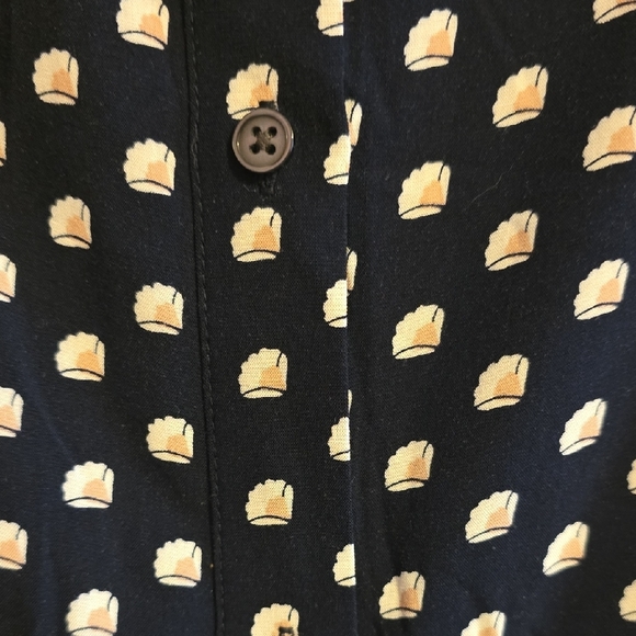 LOFT Dark Blue and White Patterned Maxi Dress - Picture 4 of 7